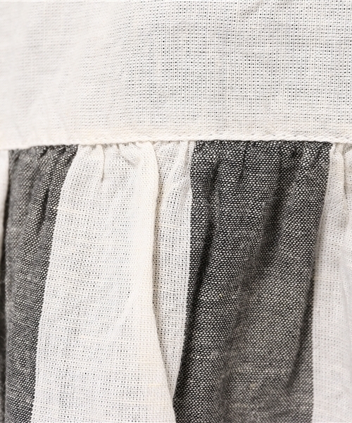 POU DOU DOU（プードゥドゥ）の「綿麻ボイル先染めドルマンワンピース（ワンピース・レディース・グリーン系その他/ブルー系その他/グレー系その他・3）」の14枚目の写真