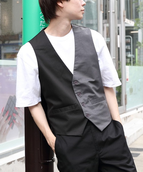 ベストスーツ TAKEO KIKUCHI スーツ ベスト 「Sサイズ〜」シャイニー