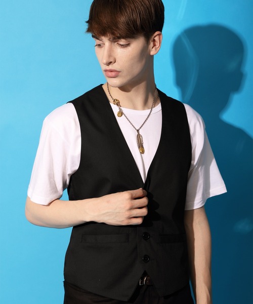 8(eight)(エイト)の「スーツ生地ジレベスト(ベスト・メンズ・ブラック/ネイビー/グレー/ベージュ/ワイン/ブラック×グレー・LARGE/X-LARGE/SMALL/MEDIUM/XX-LARGE)」の13枚目の写真