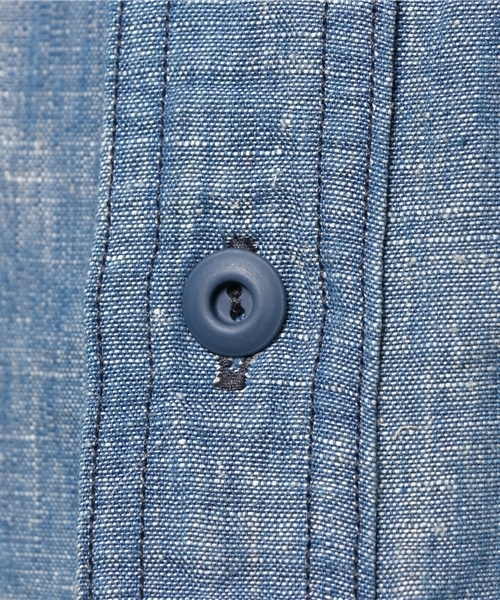 RRL（ダブル アール エル）の「インディゴ シャンブレー ワークシャツ