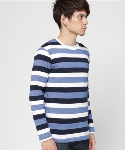 BLACK LABEL CRESTBRIDGE（ブラックレーベル・クレストブリッジ）の「ボーダー アンサンブルロンＴ（アンサンブル・メンズ・ブラック/ネイビー・M/L/LL）」の3枚目の写真