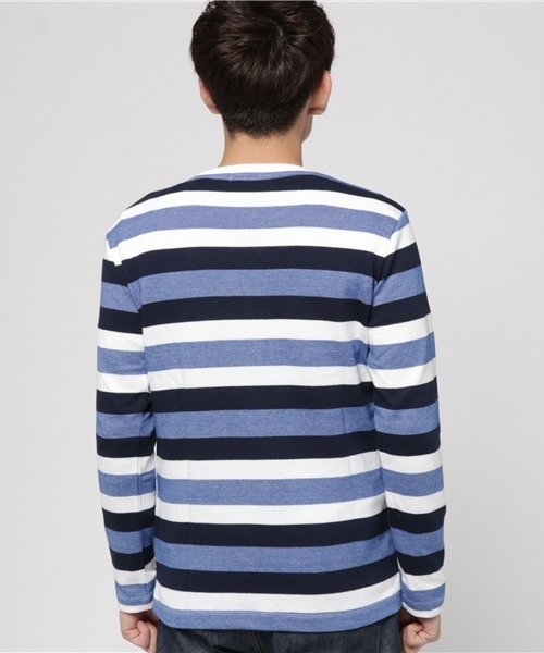 BLACK LABEL CRESTBRIDGE（ブラックレーベル・クレストブリッジ）の「ボーダー アンサンブルロンＴ（アンサンブル・メンズ・ブラック/ネイビー・M/L/LL）」の4枚目の写真