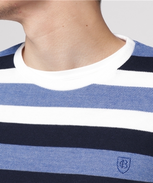 BLACK LABEL CRESTBRIDGE（ブラックレーベル・クレストブリッジ）の「ボーダー アンサンブルロンＴ（アンサンブル・メンズ・ブラック/ネイビー・M/L/LL）」の5枚目の写真