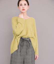 KBF | 【WEB限定】KBF　バッククロスフェザーニット(ニット/セーター)