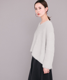 KBF | 【WEB限定】KBF　バッククロスフェザーニット(ニット/セーター)