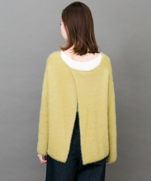 KBF(ケイビーエフ)の「【WEB限定】KBF バッククロスフェザーニット(ニット/セーター・レディース・ライトグレー/ライム/ブルー/アイボリー・ONE)」の20枚目の写真