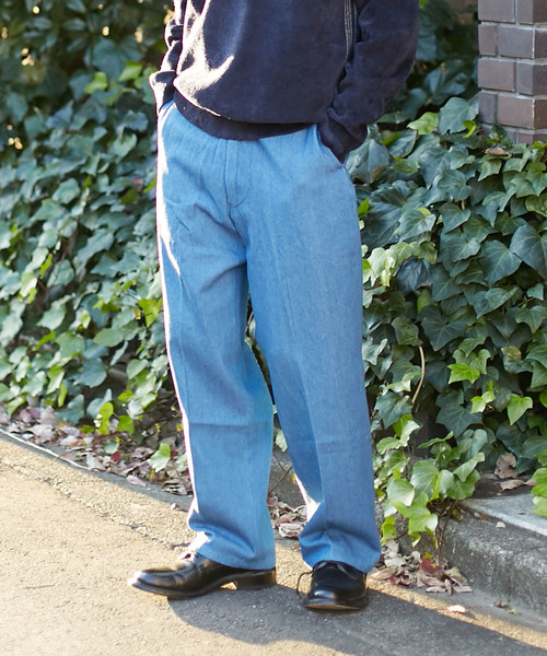 AMERICAN RAG CIE（アメリカンラグシー）の「ライトオンス ワイドデニムパンツ（デニムパンツ・メンズ・ブルー/インディゴブルー・1/2/3）」の6枚目の写真