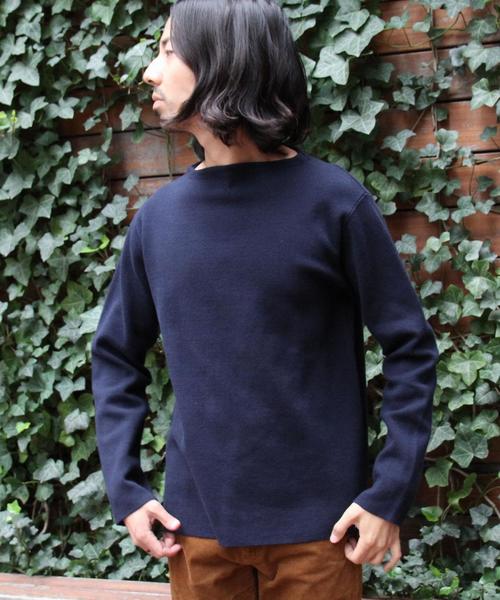 coen（コーエン）の「ミラノリブボートネックニット（ニット/セーター・メンズ・ネイビー/ブラウン・MEDIUM/LARGE/SMALL/X-LARGE）」の2枚目の写真