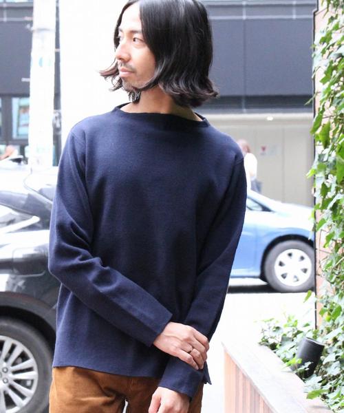 coen（コーエン）の「ミラノリブボートネックニット（ニット/セーター・メンズ・ネイビー/ブラウン・MEDIUM/LARGE/SMALL/X-LARGE）」の5枚目の写真