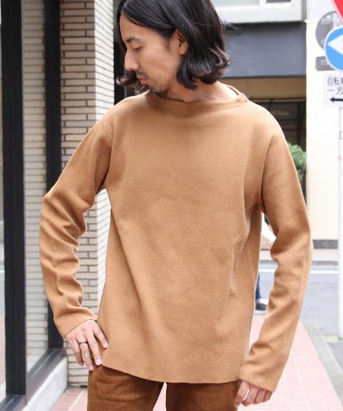 coen（コーエン）の「ミラノリブボートネックニット（ニット/セーター・メンズ・ネイビー/ブラウン・MEDIUM/LARGE/SMALL/X-LARGE）」の6枚目の写真