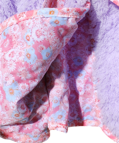 fafa(フェフェ)の「Eva | ポンチョ(ポンチョ・キッズ・ラベンダー/ピンク系その他/グレー/ピンク・MEDIUM/SMALL)」の7枚目の写真