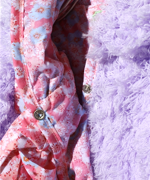 fafa(フェフェ)の「Eva | ポンチョ(ポンチョ・キッズ・ラベンダー/ピンク系その他/グレー/ピンク・MEDIUM/SMALL)」の10枚目の写真