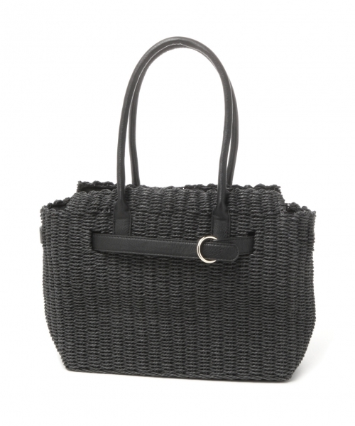 LEPSIM（レプシィム）の「ペーパートートバッグ　743883（トートバッグ・レディース・ブラック/グレイッシュベージュ/ナチュラル・ONE SIZE）」の4枚目の写真