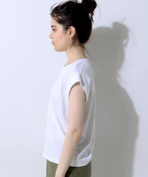 UNITED ARROWS(ユナイテッドアローズ)の「UWMF テンジク キャップスリーブ カットソー† ◆(Tシャツ/カットソー・レディース・ホワイト/グレー/ベージュ/ライトブルー・FREE)」の21枚目の写真