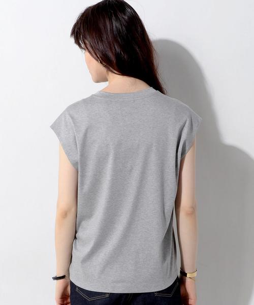 UNITED ARROWS(ユナイテッドアローズ)の「UWMF テンジク キャップスリーブ カットソー† ◆(Tシャツ/カットソー・レディース・ホワイト/グレー/ベージュ/ライトブルー・FREE)」の17枚目の写真