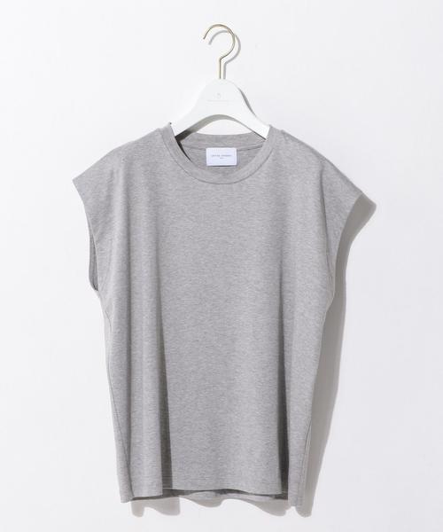 UNITED ARROWS(ユナイテッドアローズ)の「UWMF テンジク キャップスリーブ カットソー† ◆(Tシャツ/カットソー・レディース・ホワイト/グレー/ベージュ/ライトブルー・FREE)」の20枚目の写真