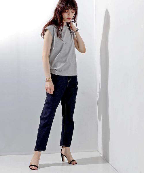 UNITED ARROWS(ユナイテッドアローズ)の「UWMF テンジク キャップスリーブ カットソー† ◆(Tシャツ/カットソー・レディース・ホワイト/グレー/ベージュ/ライトブルー・FREE)」の9枚目の写真