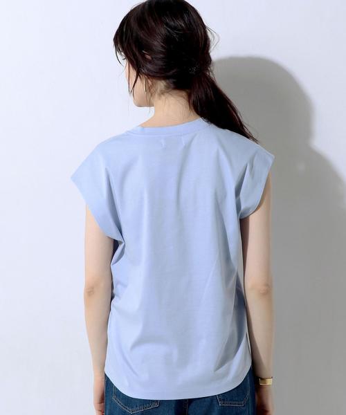 UNITED ARROWS(ユナイテッドアローズ)の「UWMF テンジク キャップスリーブ カットソー† ◆(Tシャツ/カットソー・レディース・ホワイト/グレー/ベージュ/ライトブルー・FREE)」の14枚目の写真