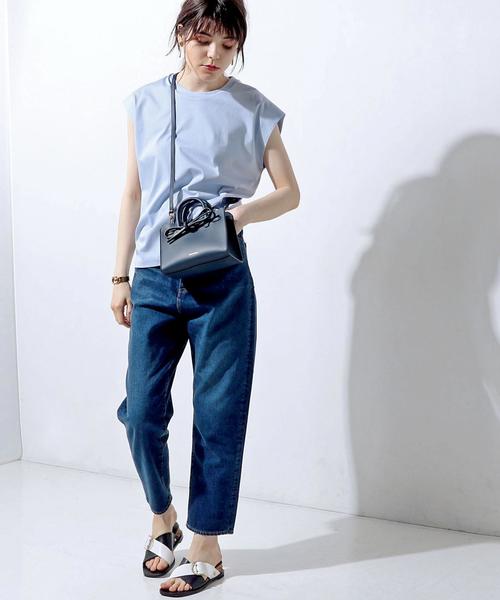 UNITED ARROWS(ユナイテッドアローズ)の「UWMF テンジク キャップスリーブ カットソー† ◆(Tシャツ/カットソー・レディース・ホワイト/グレー/ベージュ/ライトブルー・FREE)」の8枚目の写真