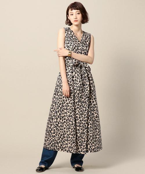 Beauty Youth United Arrows ビューティアンドユースユナイテッドアローズ の By レオパードラップノースリーブワンピース ワンピース Wear