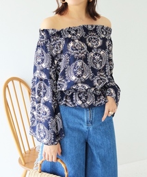 TODAYFUL | オフショルダーパターンブラウス(シャツ/ブラウス)