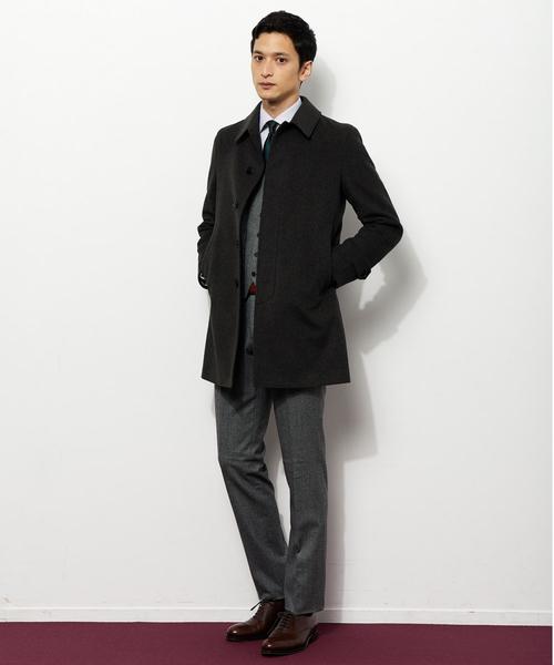 専用　green label relaxing 黒ウールコート フード コート