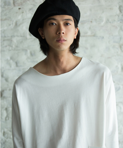 rehacer（レアセル）の「rehacer : Big Pocket Dolman Cutsew（Tシャツ/カットソー・メンズ・ブラック/ネイビー/ホワイト・SMALL/LARGE/MEDIUM）」の5枚目の写真
