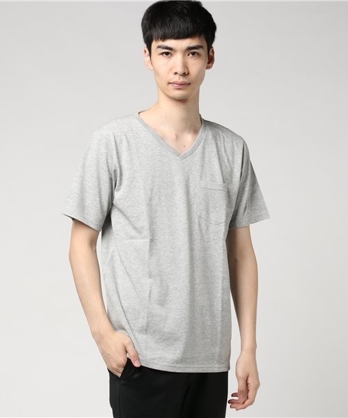 WEGO（ウィゴー）の「WEGO/CaliforniaコットンVネックTシャツ（Tシャツ/カットソー・メンズ・ブラウン系その他/杢グレー/ホワイト/ワイン・LARGE/SMALL/X-LARGE/MEDIUM）」の7枚目の写真