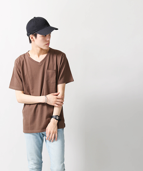 WEGO（ウィゴー）の「WEGO/CaliforniaコットンVネックTシャツ（Tシャツ/カットソー・メンズ・ブラウン系その他/杢グレー/ホワイト/ワイン・LARGE/SMALL/X-LARGE/MEDIUM）」の22枚目の写真