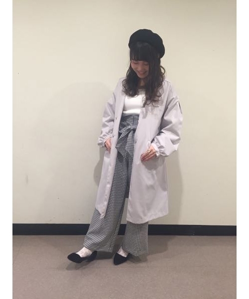 PAGEBOY（ページボーイ）の「ノーカラー ロングガウン（その他アウター・レディース・ブラック/ベージュ/インディゴブルー/ライトグレー・FREE）」の22枚目の写真