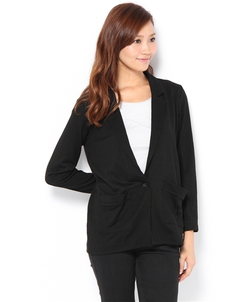 green label relaxing（グリーンレーベルリラクシング）の「□GT W テーラード ジャケット（テーラードジャケット・レディース・ブラック/グレー/オレンジ・フリー）」の2枚目の写真