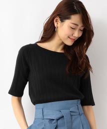 green label relaxing | SC ハバヒロ ハリヌキ フライス ボートネック カットソー ◆(Tシャツ/カットソー)