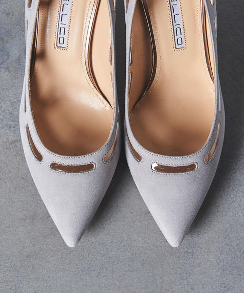 未使用級✨PELLICO ANELLI アネッリ スエードパンプス グレー系 未使用級✨PELLICO ANELLI アネッリ スエードパンプス グレー系