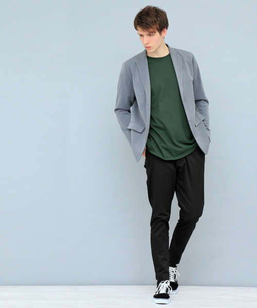 EMMA CLOTHES(エマクローズ)の「ハイパワーサテンストレッチテーパードパンツ(その他パンツ・メンズ・ネイビー/ベージュ/ブラック/グレー/ライトベージュ・L/M)」の6枚目の写真