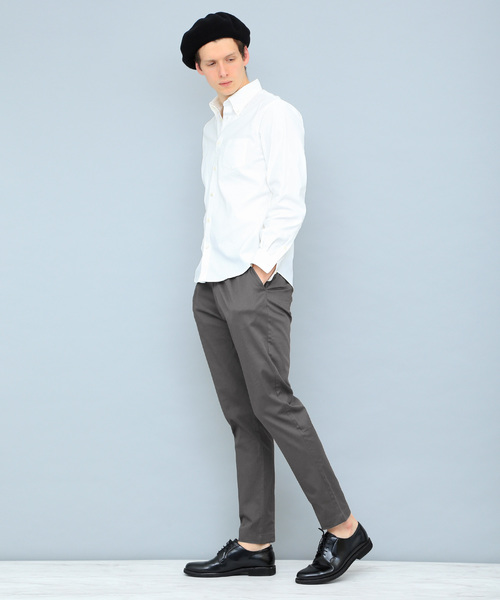 EMMA CLOTHES(エマクローズ)の「ハイパワーサテンストレッチテーパードパンツ(その他パンツ・メンズ・ネイビー/ベージュ/ブラック/グレー/ライトベージュ・L/M)」の8枚目の写真