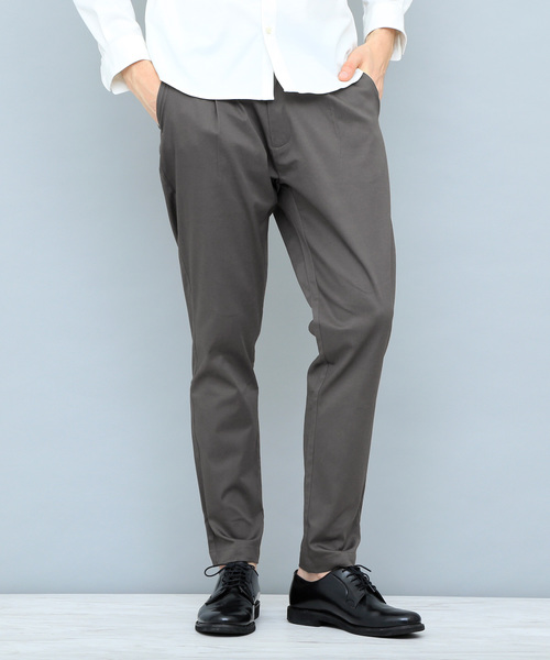 EMMA CLOTHES(エマクローズ)の「ハイパワーサテンストレッチテーパードパンツ(その他パンツ・メンズ・ネイビー/ベージュ/ブラック/グレー/ライトベージュ・L/M)」の9枚目の写真