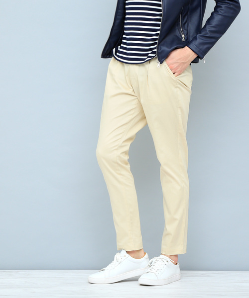 EMMA CLOTHES(エマクローズ)の「ハイパワーサテンストレッチテーパードパンツ(その他パンツ・メンズ・ネイビー/ベージュ/ブラック/グレー/ライトベージュ・L/M)」の13枚目の写真