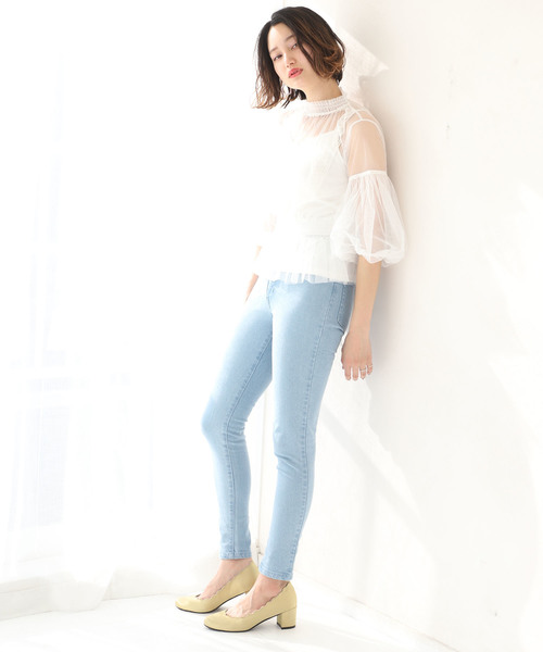 one after another NICE CLAUP（ワンアフターアナザーナイスクラップ）の「レディレースブラウス（シャツ/ブラウス・レディース・ブラック/ベージュ/オフホワイト・FREE）」の14枚目の写真