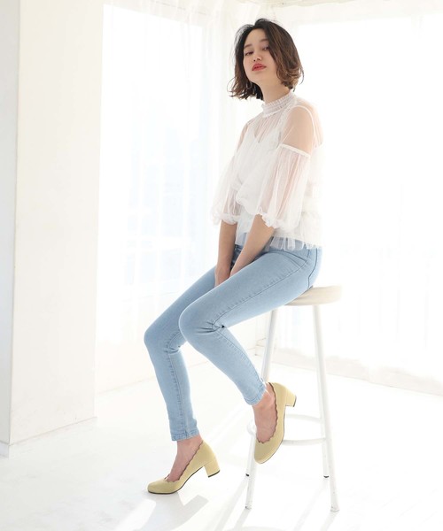 one after another NICE CLAUP（ワンアフターアナザーナイスクラップ）の「レディレースブラウス（シャツ/ブラウス・レディース・ブラック/ベージュ/オフホワイト・FREE）」の15枚目の写真