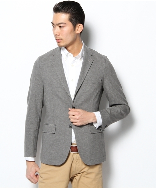 green label relaxing（グリーンレーベルリラクシング）の「□RIPPLE REV/BORDER 2Bジャケット（テーラードジャケット・メンズ・ブラック/グレー/ネイビー・SMALL/MEDIUM/LARGE/X-LARGE）」の2枚目の写真