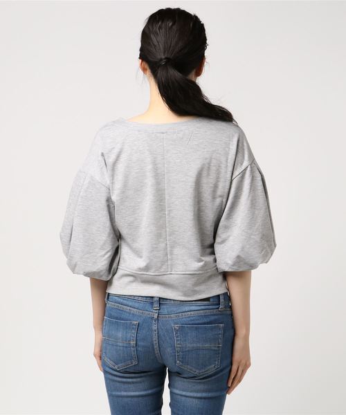 Cheek（チーク）の「袖タックボリュームプルオーバー（Tシャツ/カットソー・レディース・グレー/ベージュ/グリーン・MEDIUM）」の5枚目の写真
