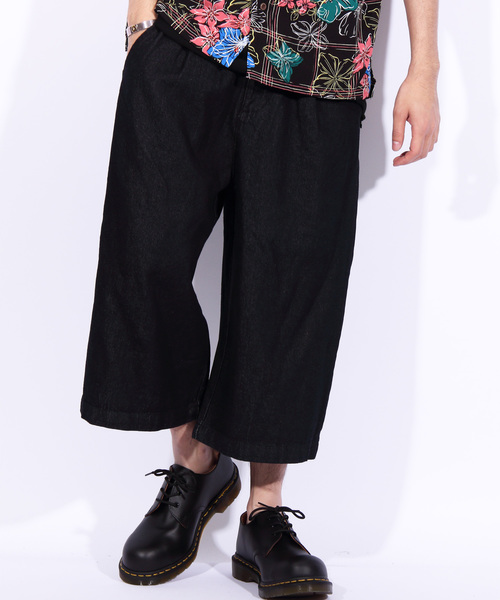 8(eight)(エイト)の「デニム ワイド クロップドパンツ(デニムパンツ・メンズ・ブラック/インディゴブルー/ブルー/ブラック系その他/ブルー系その他/ブルー系その他2・MEDIUM/LARGE/X-LARGE)」の2枚目の写真