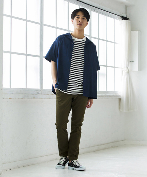 WEGO(ウィゴー)の「WEGO/ドライストレッチオープンカラーシャツ(シャツ/ブラウス・メンズ・ホワイト/ブラック/ネイビー/カーキ/レッド系その他・SMALL/MEDIUM/LARGE)」の8枚目の写真