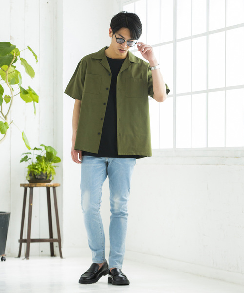 WEGO(ウィゴー)の「WEGO/ドライストレッチオープンカラーシャツ(シャツ/ブラウス・メンズ・ホワイト/ブラック/ネイビー/カーキ/レッド系その他・SMALL/MEDIUM/LARGE)」の17枚目の写真