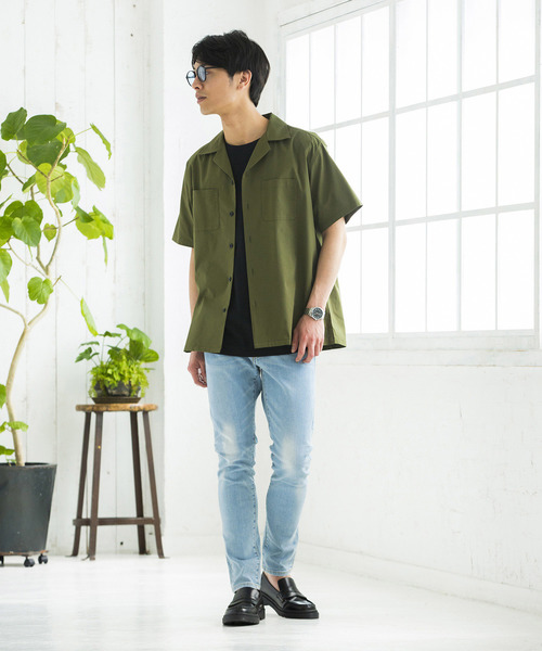 WEGO(ウィゴー)の「WEGO/ドライストレッチオープンカラーシャツ(シャツ/ブラウス・メンズ・ホワイト/ブラック/ネイビー/カーキ/レッド系その他・SMALL/MEDIUM/LARGE)」の13枚目の写真