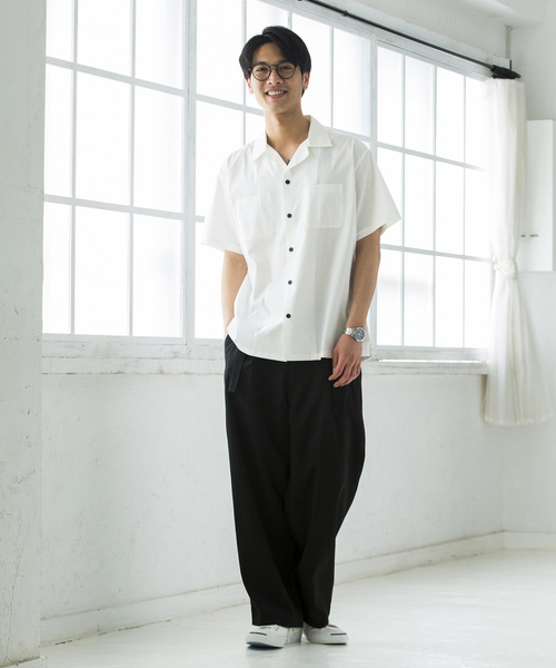 WEGO(ウィゴー)の「WEGO/ドライストレッチオープンカラーシャツ(シャツ/ブラウス・メンズ・ホワイト/ブラック/ネイビー/カーキ/レッド系その他・SMALL/MEDIUM/LARGE)」の20枚目の写真