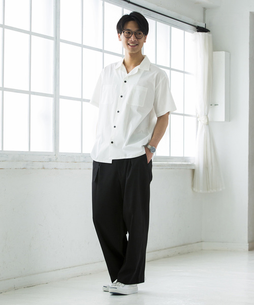 WEGO(ウィゴー)の「WEGO/ドライストレッチオープンカラーシャツ(シャツ/ブラウス・メンズ・ホワイト/ブラック/ネイビー/カーキ/レッド系その他・SMALL/MEDIUM/LARGE)」の9枚目の写真