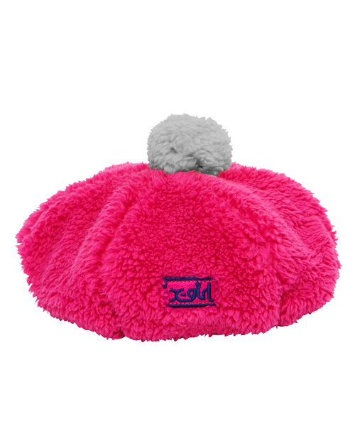 X-girl Stages（エックスガールステージス）の「FLUFFY  BERET（ハンチング/ベレー帽・キッズ・ブラック/ネイビー/ピンク・X-SMALL/SMALL/MEDIUM）」の4枚目の写真
