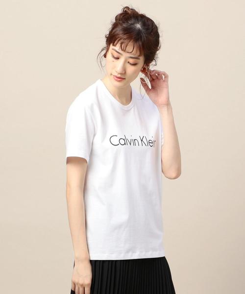 Calvin Klein（カルバン・クライン）の「＜Calvin Klein＞ロゴTシャツΨ（Tシャツ/カットソー・レディース・ブラック/ホワイト・SMALL）」の12枚目の写真