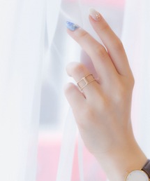 K10 イエローゴールド ダイヤモンド ワイド リング ESTELLE/エステール ZOZOTOWN限定